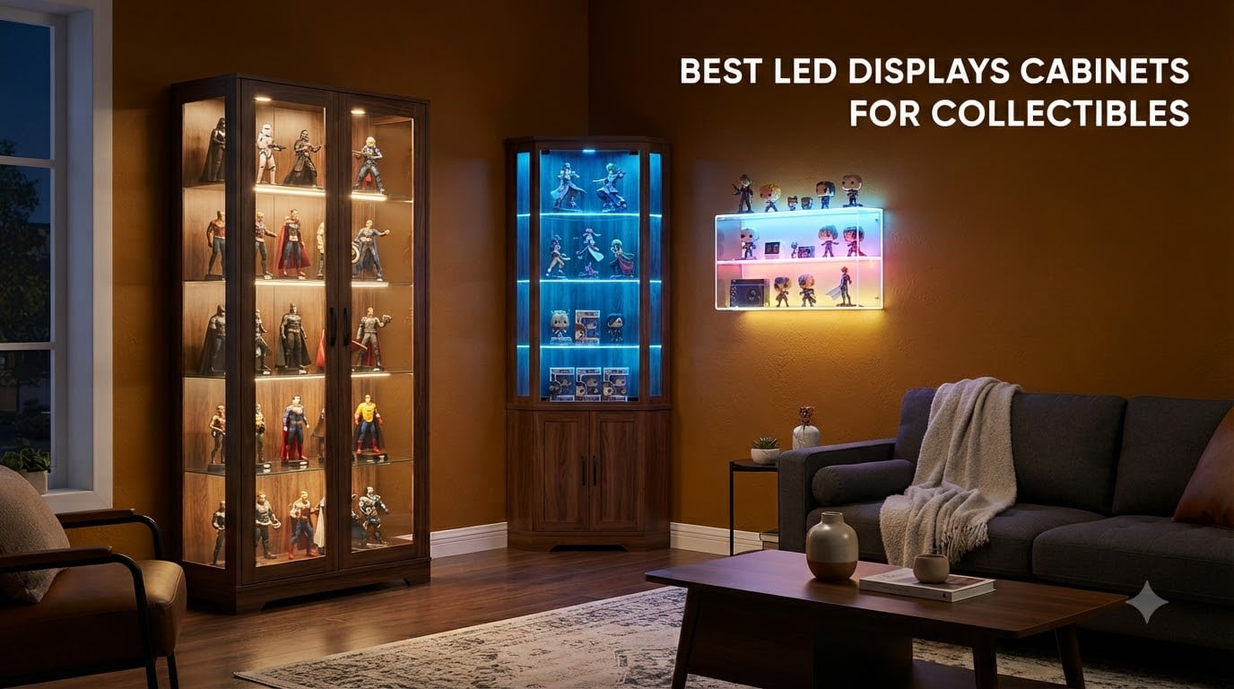 best led displays cabinets for collectibles