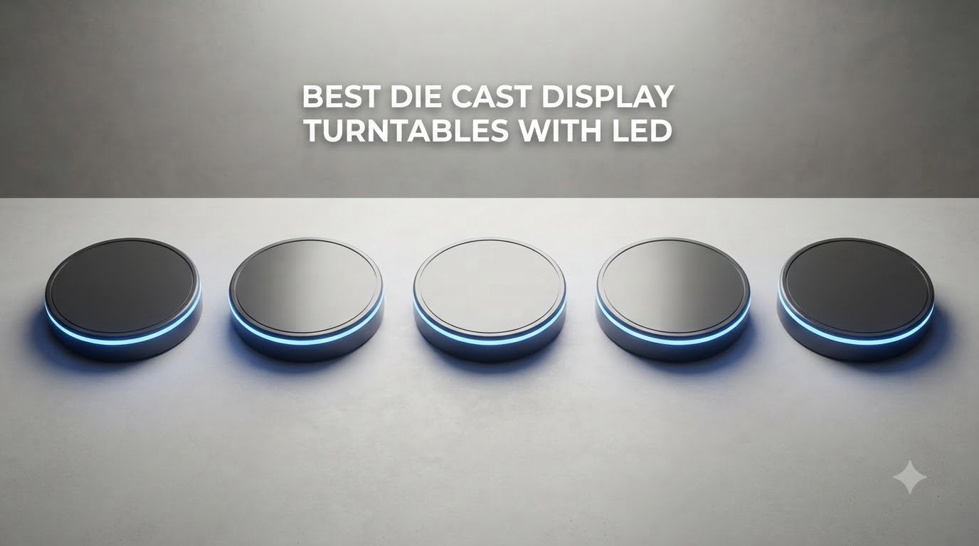 best die cast display turntables with led