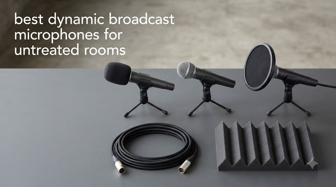 best dynamic broadcast microphones for untreated rooms