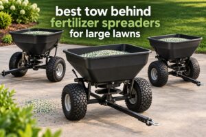 best tow behind fertilizer spreaders for large lawns