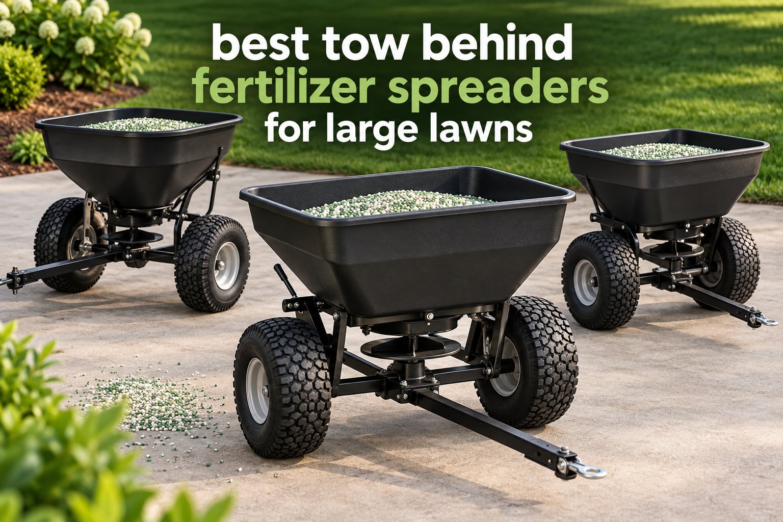 best tow behind fertilizer spreaders for large lawns