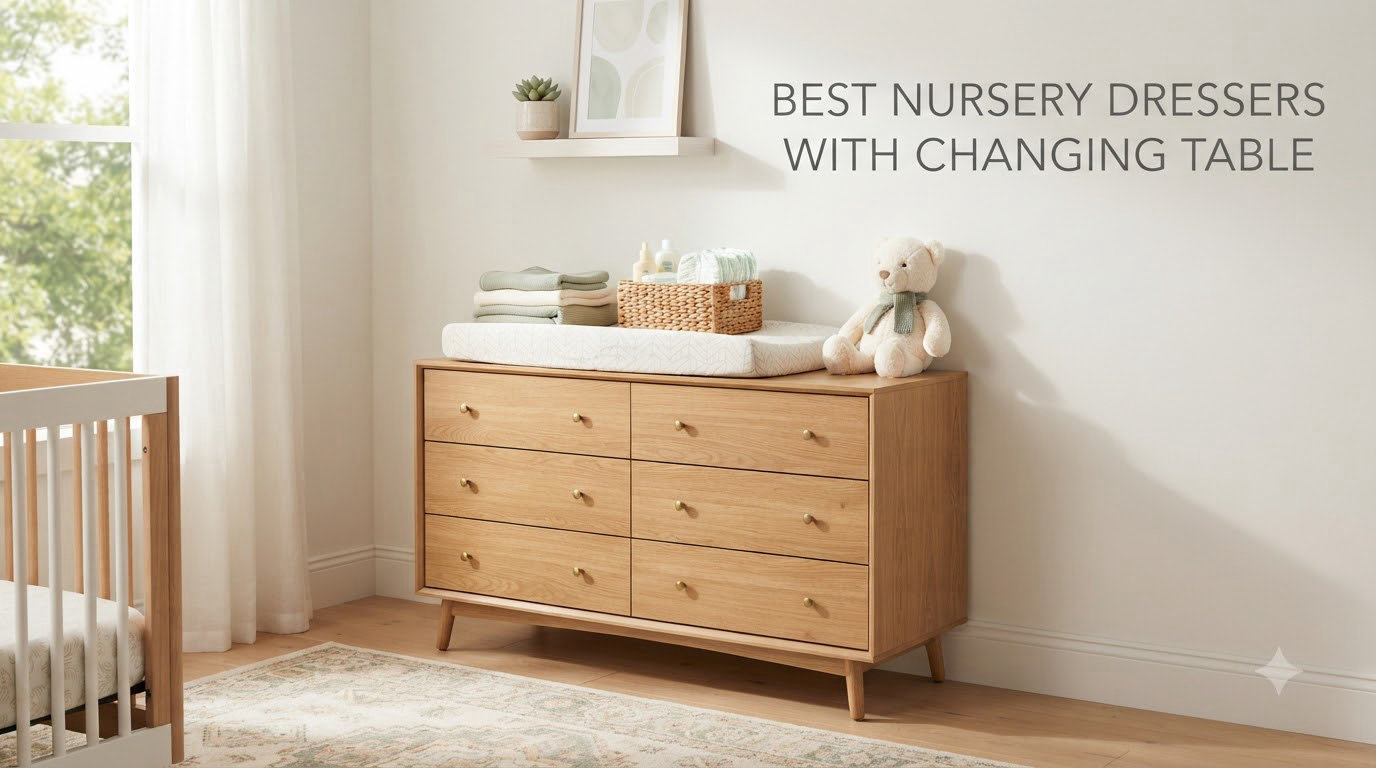 best nursery dressers with changing table