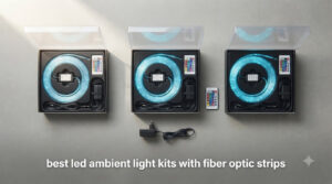 best led ambient light kits with fiber optic strips