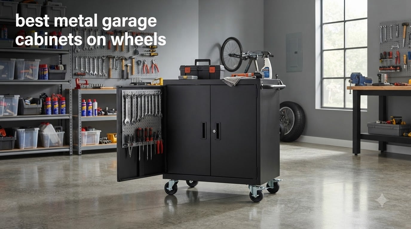 best metal garage cabinets on wheels