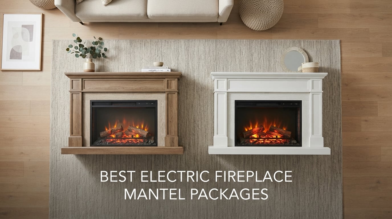 best electric fireplace mantel packages