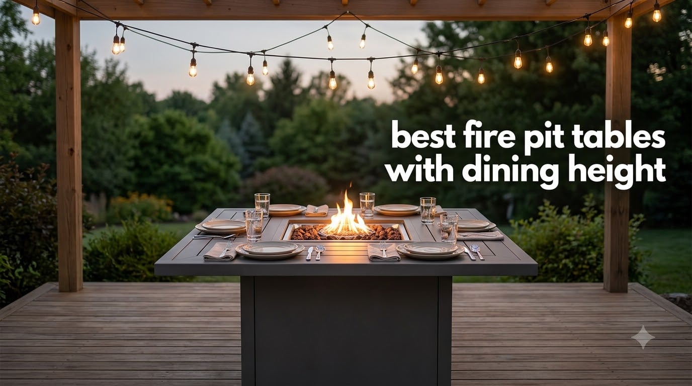 best fire pit tables with dining height