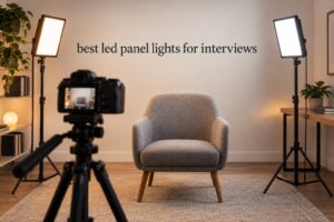 best led panel lights for interviews