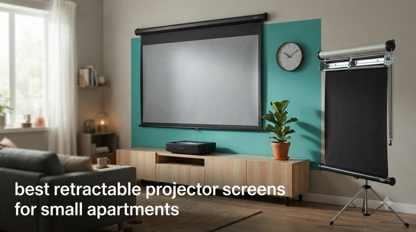 best retractable projector screens for small apartments