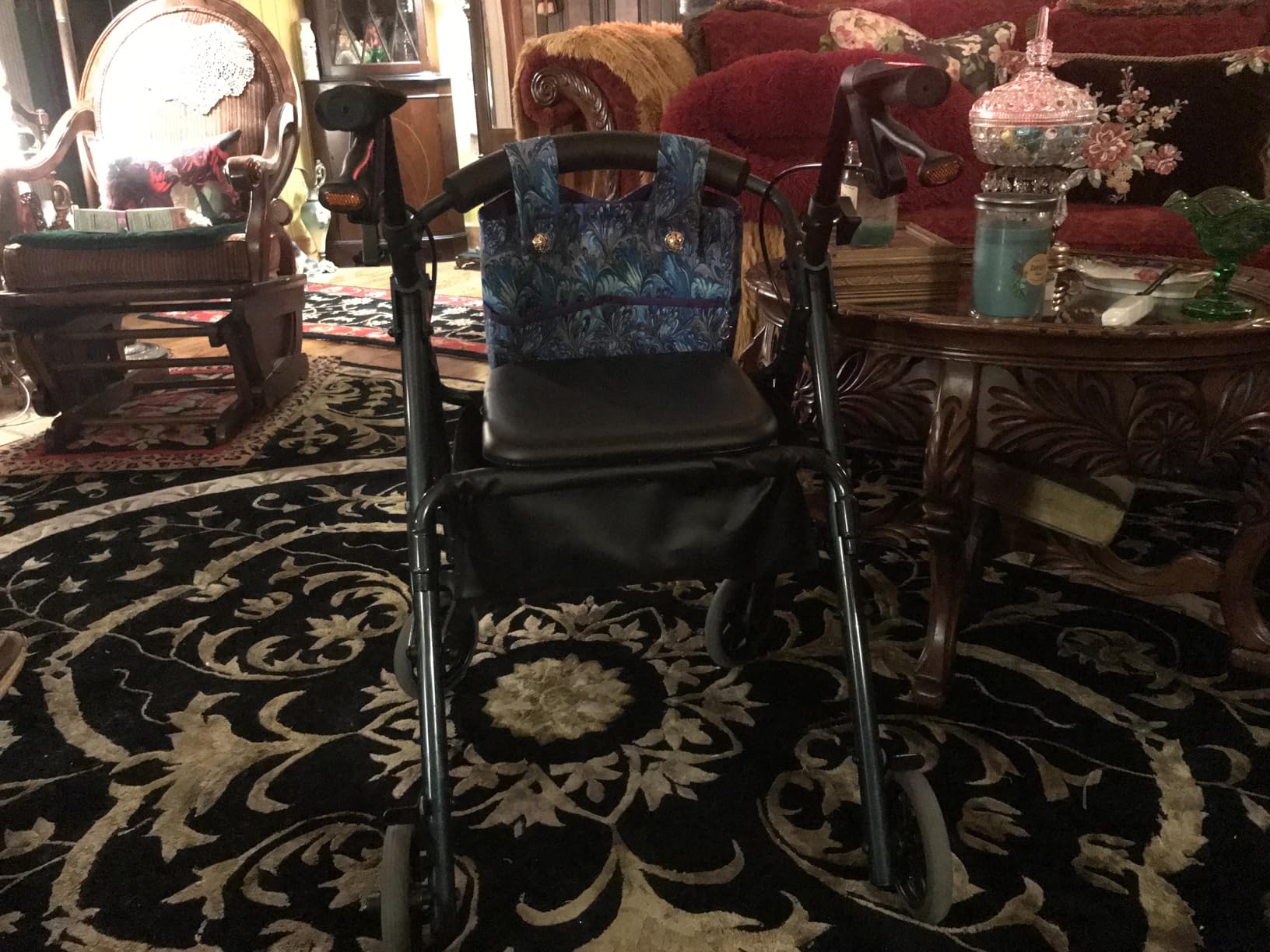 NOVA GetGo Petite Narrow Rollator Walker for Seniors, Lightweight Folding Rolling Walker with Seat, Lock N Load for Easy Transport & Storage, Adjustable Fit 4'10