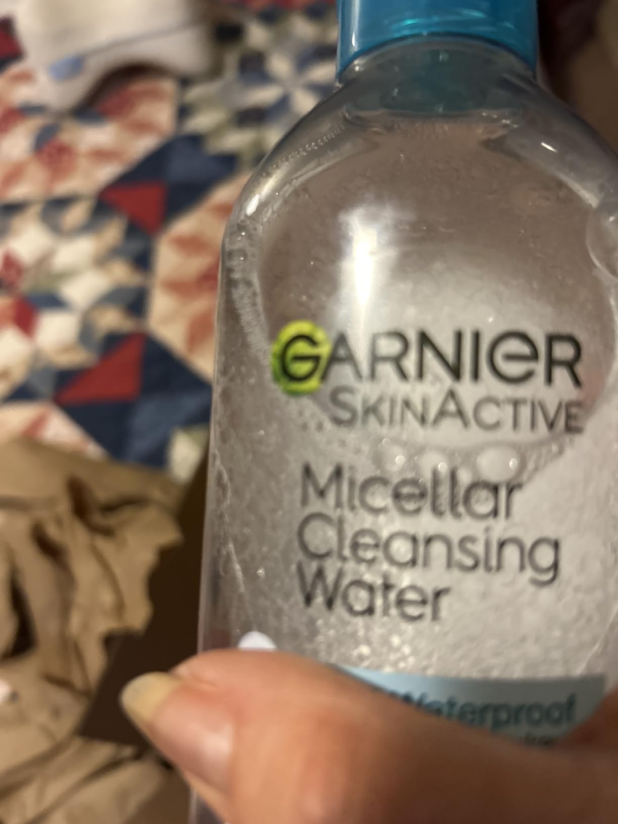 Garnier SkinActive Micellar Water For Waterproof Makeup, Facial Cleanser & Makeup Remover, 13.5 Fl Oz (400mL), 1 Count (Packaging May Vary) customer photo 2