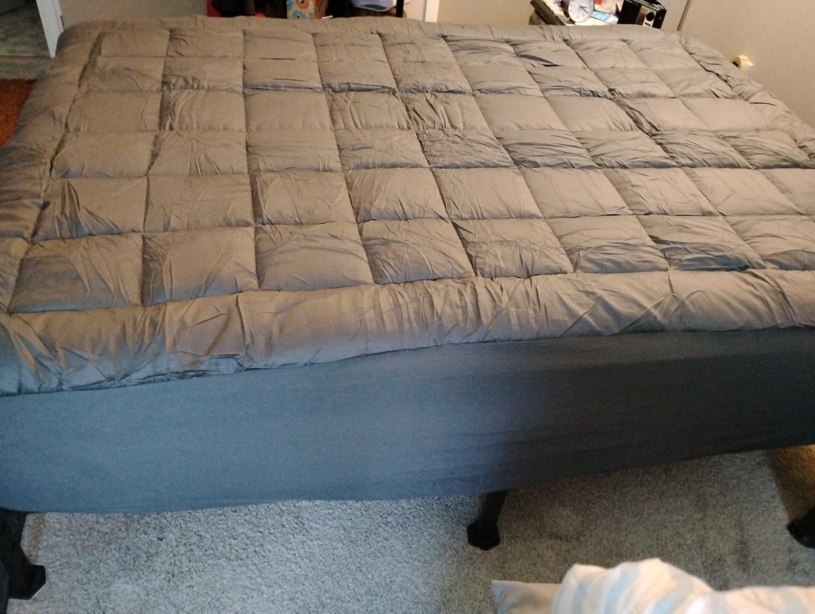 EASELAND King Size Mattress Pad Cotton Pillow Top Mattress Topper White customer photo 2