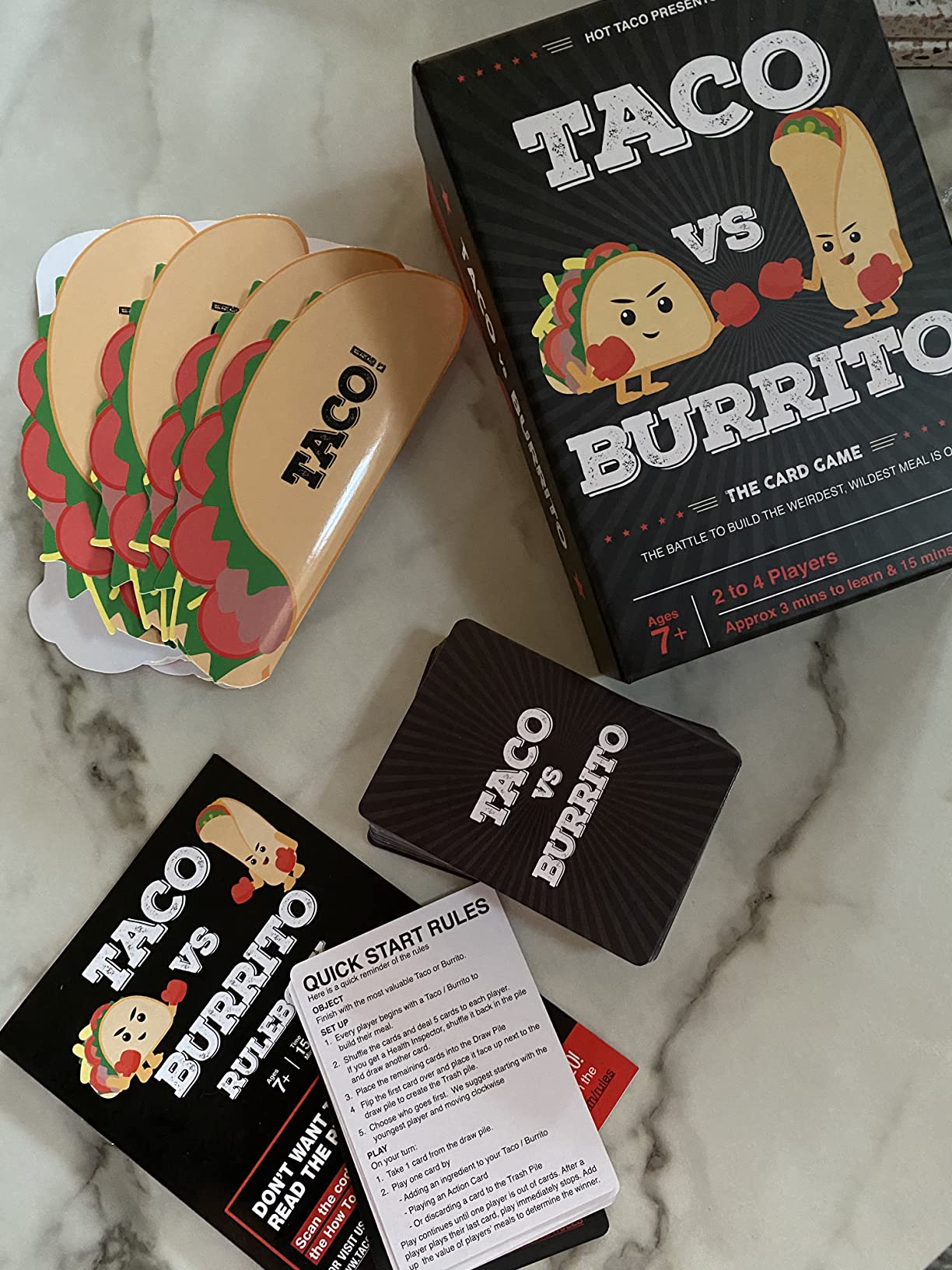 Taco vs Burrito - The Wildly Popular Surprisingly Strategic Card Game Created by a 7 Year Old - 5 Ways to Play - a Family-Friendly Party Game for Kids, Teens & Adults customer photo 1