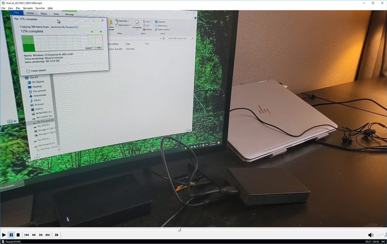 WD 5TB My Passport, Portable External Hard Drive, Black, backup software with defense against ransomware, and password protection, USB 3.1/USB 3.0 compatible - WDBPKJ0050BBK-WESN customer photo 1