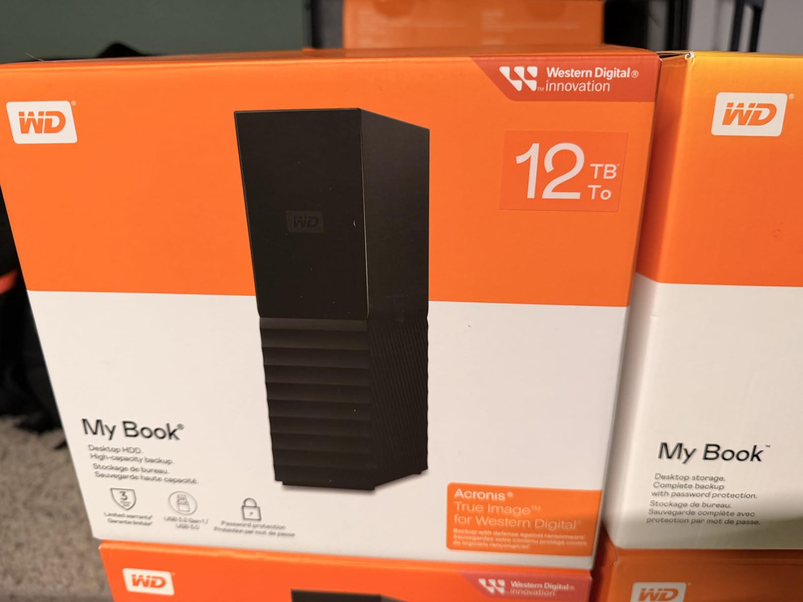 WD 12TB My Book Desktop External Hard Drive, USB 3.0, External HDD with Password Protection and Auto Backup Software - WDBBGB0120HBK-NESN customer photo 2