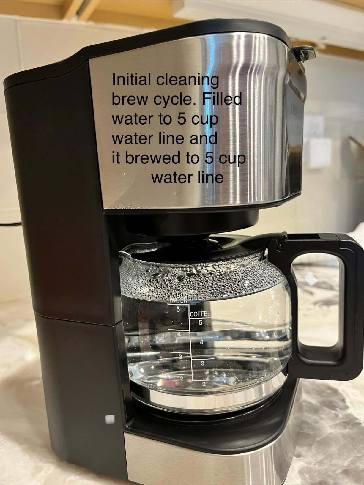 KRUPS Coffee Maker 10 Cups Simply Brew Stainless Steel Drip Coffee Maker, 900 Watts Coffee Filter, Drip Free, Dishwasher Safe Pot , Black & Silver customer photo 1