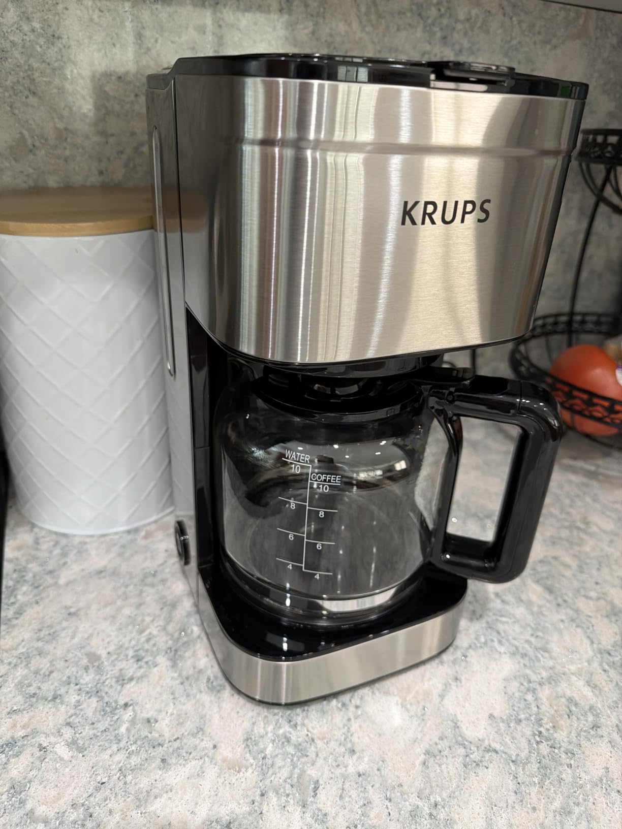 KRUPS Coffee Maker 10 Cups Simply Brew Stainless Steel Drip Coffee Maker, 900 Watts Coffee Filter, Drip Free, Dishwasher Safe Pot , Black & Silver customer photo 2