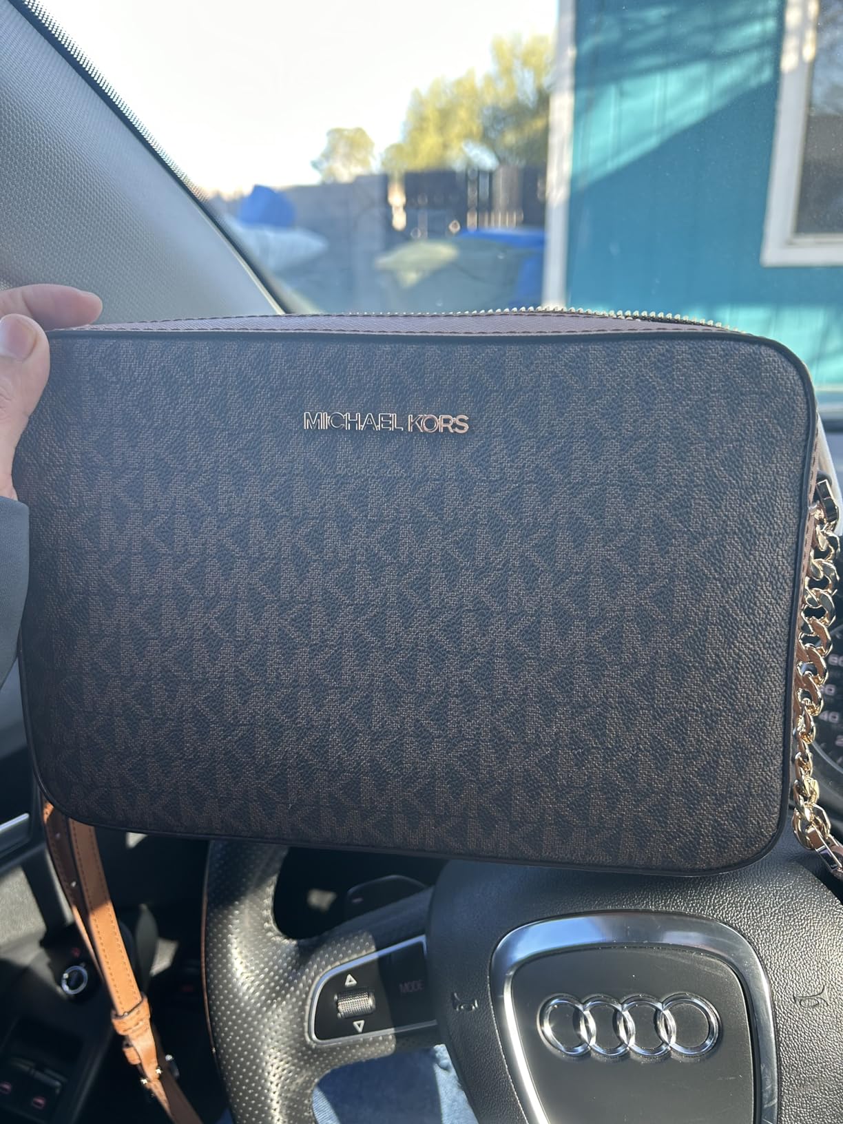 Michael Kors Women's Jet Set Large Crossbody Bag customer photo 2