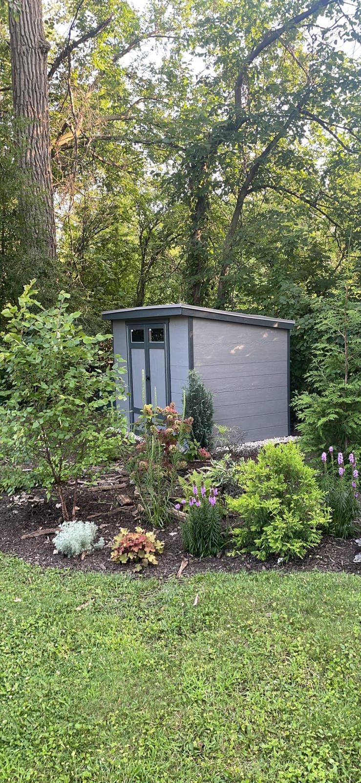 Handy Home Products Highland 8x6 Modern Wooden Storage Shed with Floor Kit and Palram roof- Does not Include Paint customer photo 1