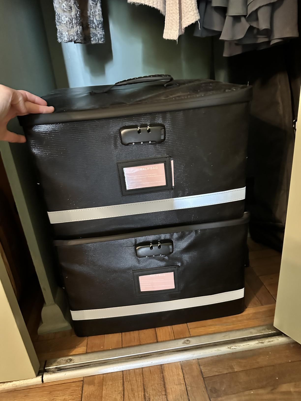 EXLIFBAG Fireproof File Organizer with Lock, 1 Layer customer photo 2
