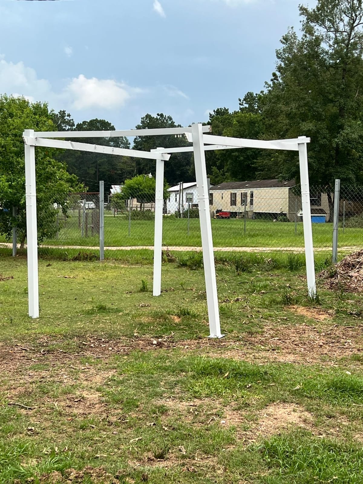 PURPLE LEAF Pergola 10' x 12' Aluminum Retractable Canopy Sun Shade, Beige customer photo 2