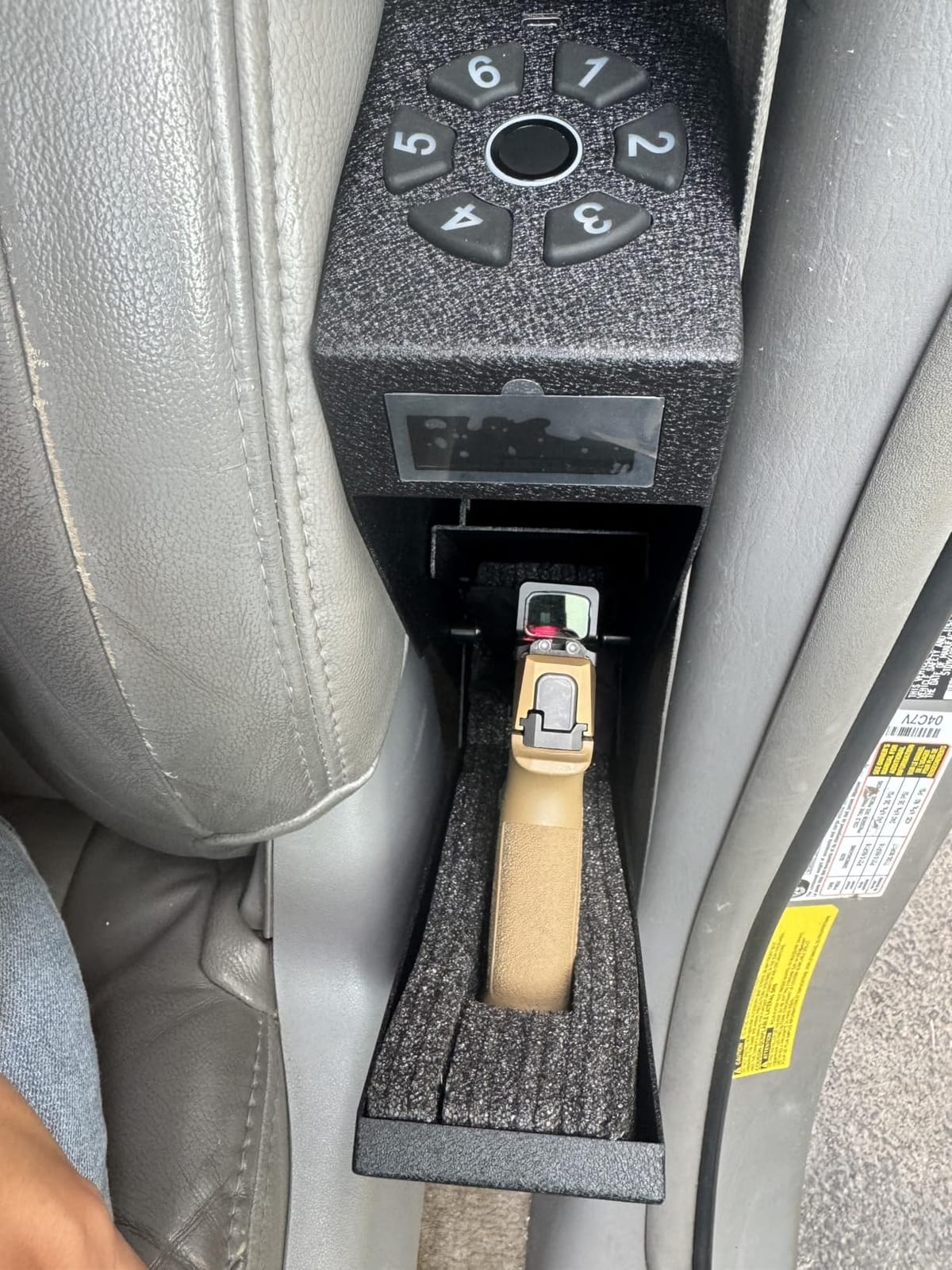 Drop Down Biometric Gun Safe for Handgun Mounted for Bedside Desk customer photo 1