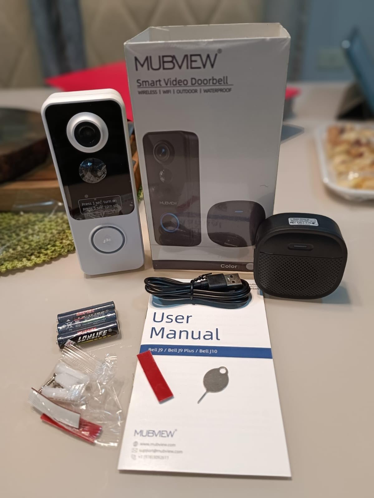 MUBVIEW Wireless Video Doorbell Camera with Chime, No Subscription, 1080p customer photo 1