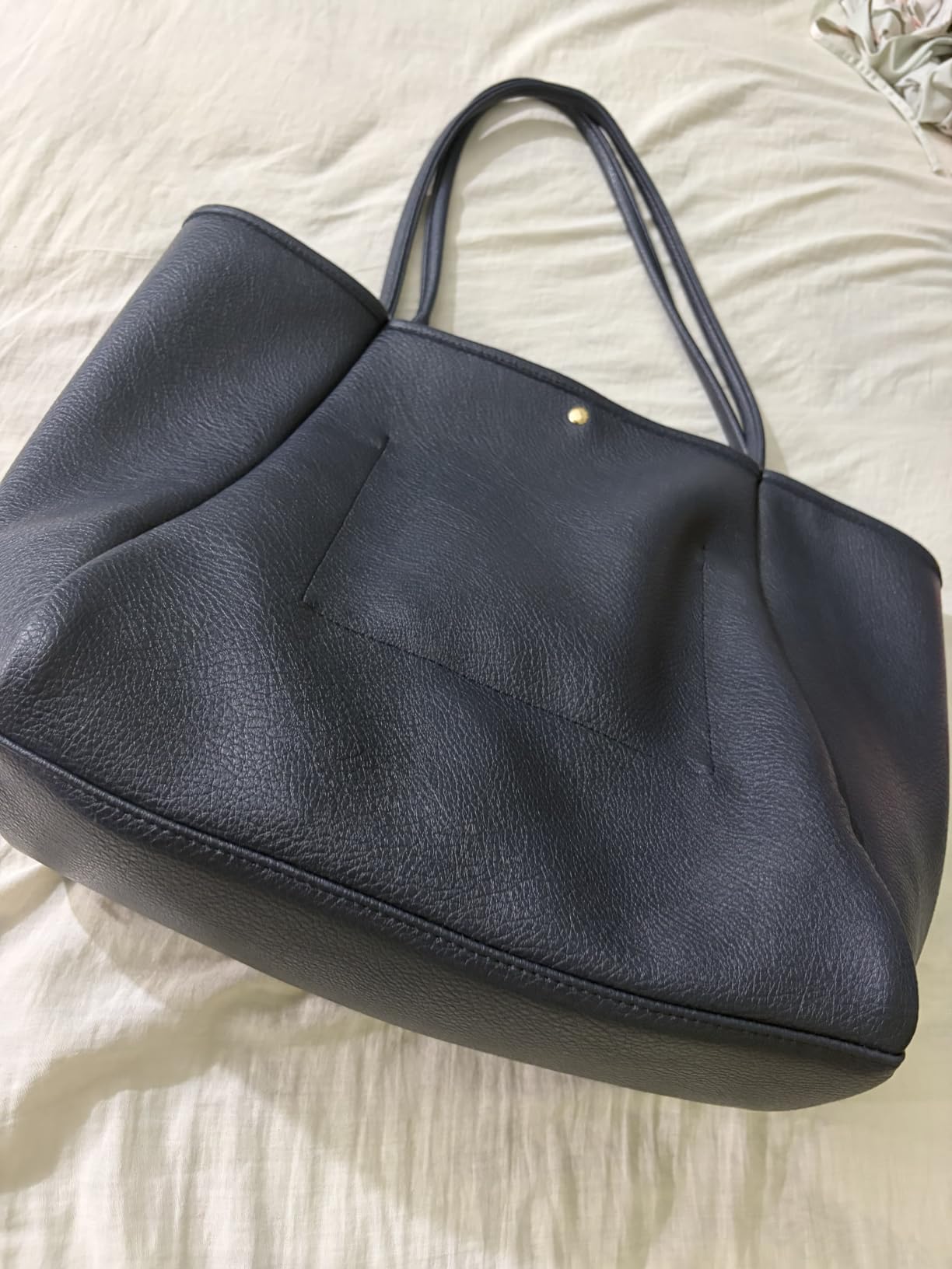 Oversize Pu Leather Tote Women Weekender Bag Shopper Handbag Travel Purse customer photo 2