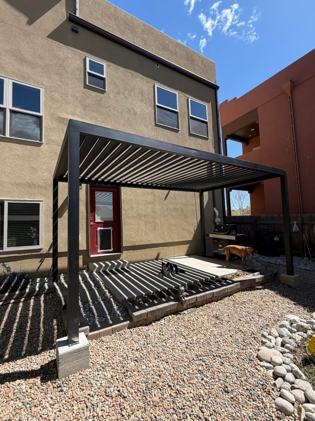 Backyard Discovery Sarasota 20' x 10' Galvanized Steel Louvered Pergola Kit with Adjustable Roof, Shade, Rain Protection, High-Wind Rating, Gutter System for Outdoor Patio, Garden, Deck, Entertaining customer photo 2