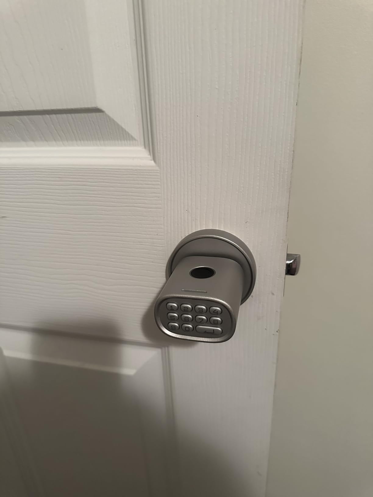 ThorBolt MD1 Fingerprint Door Knob Lock with Keypad, Black customer photo 2