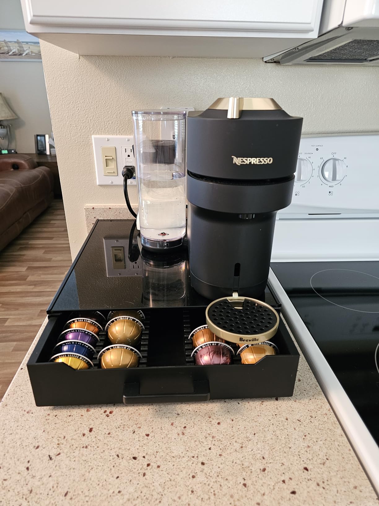 Nespresso Vertuo Pop+ Coffee & Espresso Maker by Breville, Black & Gold customer photo 2