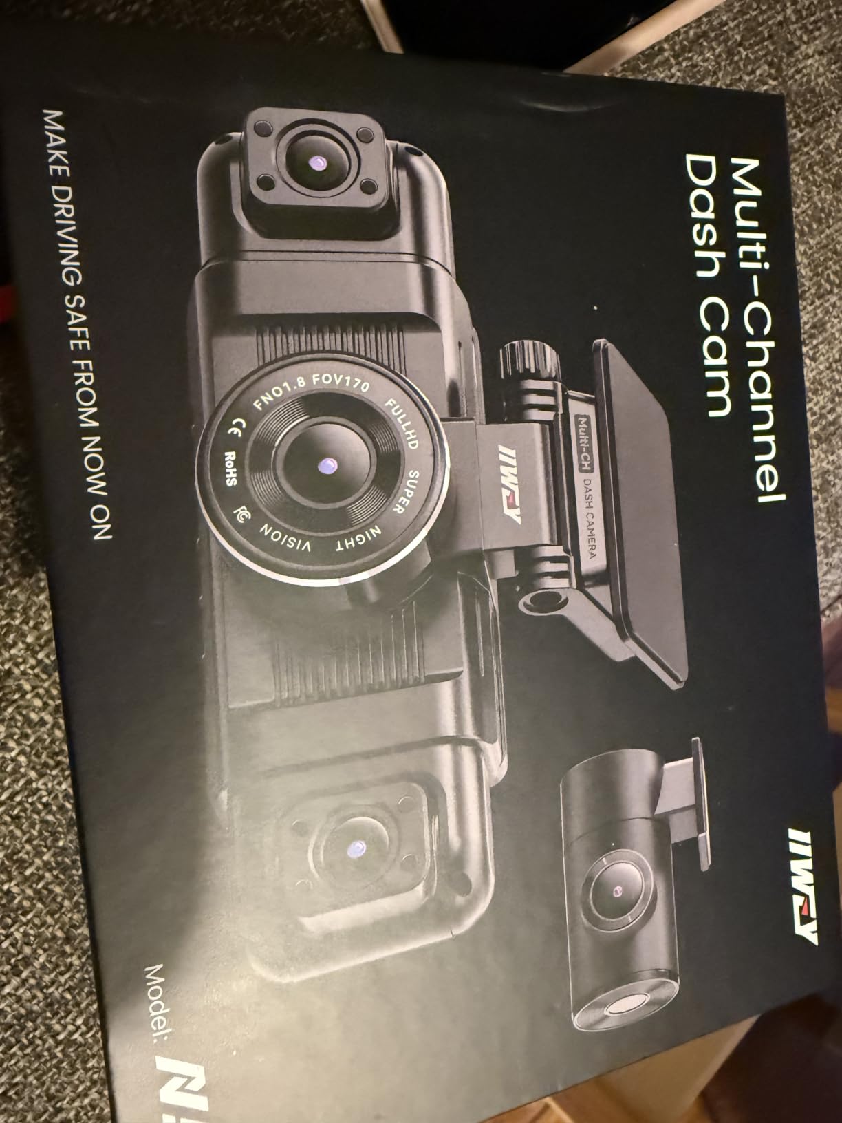 IIWEY N5 4 Channel Dash Cam for Cars, 360° View 2K Front 1080P Rear Inside customer photo 1