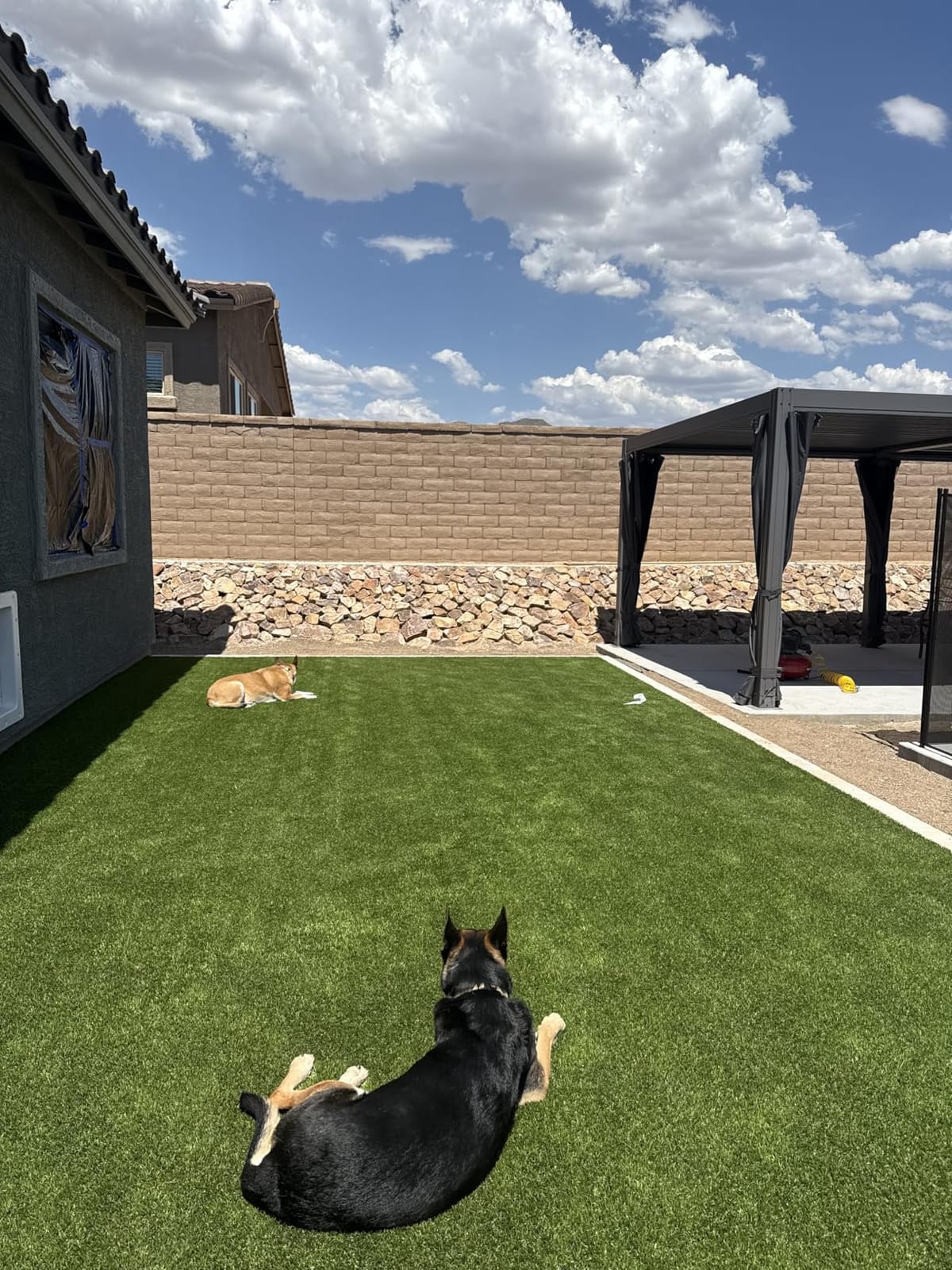 Domi Outdoor Pergola 10' x 12', Aluminum Louvered Pergola with Adjustable Louvers, Full Aluminum Frame, Built-in Gutter System, Modern Patio Gazebo for Deck Garden Patio, Brown customer photo 2