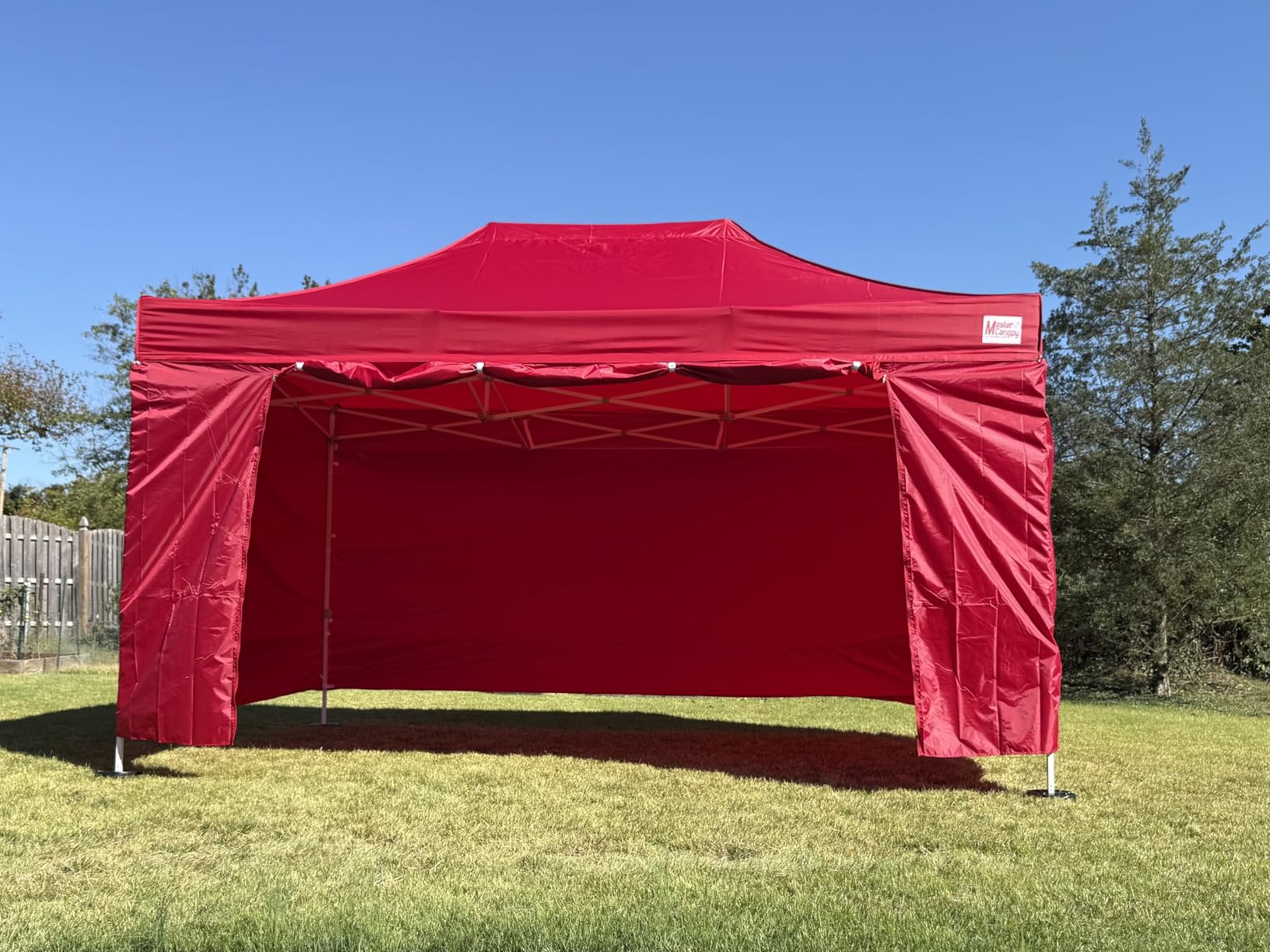 MASTERCANOPY 10x10 Heavy Duty Pop up Canopy Tent with Sidewalls, White customer photo 2