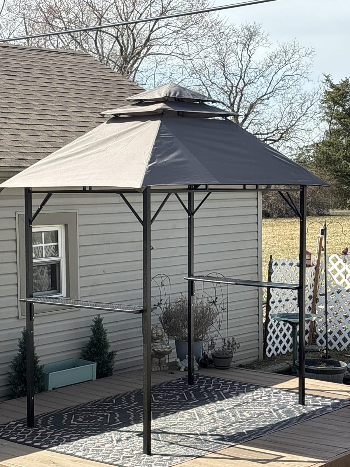 10 * 24FT Pergola,4 * 8 Inch Thickened Pillars & Enlarged Base,Outdoor Hardtop Lean to Gazebo,Wall Mounted Pergola,Pergolas Gazebos Clearance,Aluminum Frame Pergola,UV Resistant Patio Roof customer photo 1