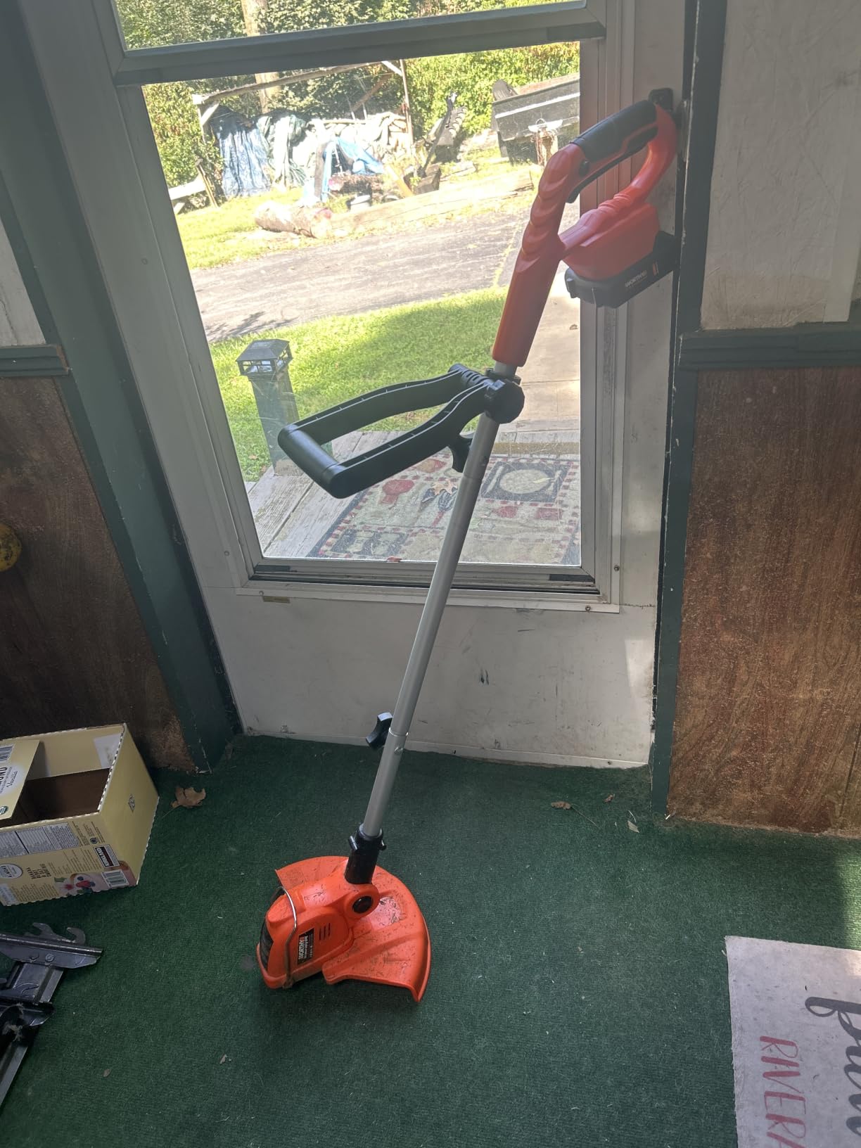 Weed Wacker Eater Electric String Trimmer Battery Powered Lawn Trimmer customer photo 2