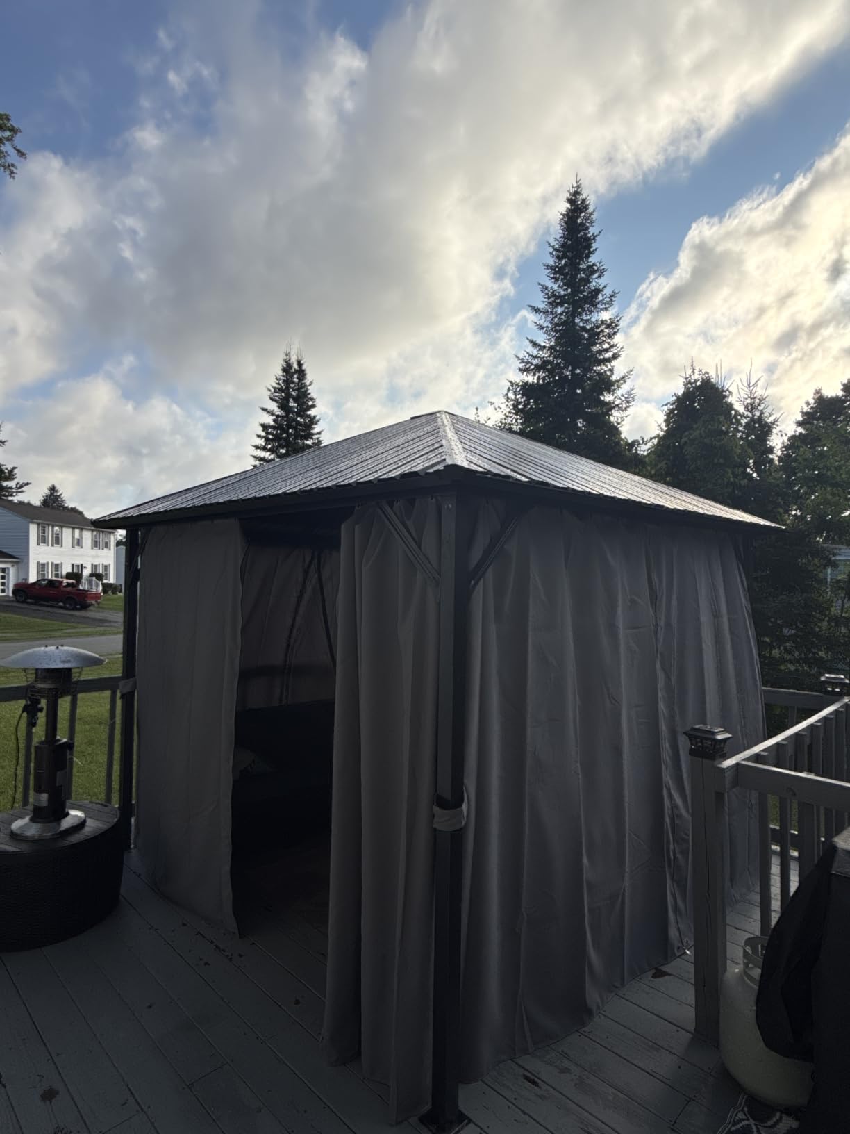 UDPATIO 10'x10' Hardtop Gazebo, Outdoor Gazebo Weather-Resistant, Grey customer photo 2
