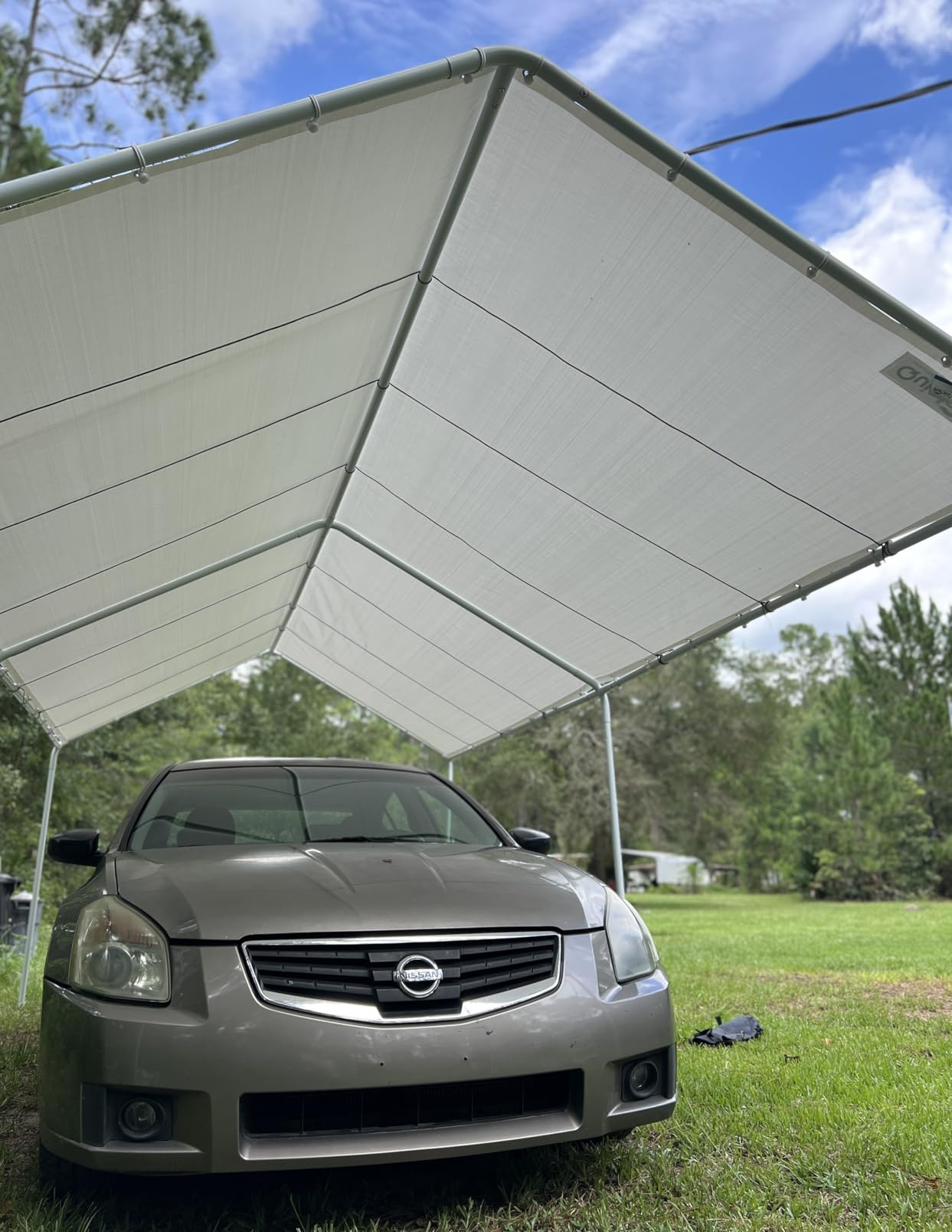 Quictent 14x25x15 FT RV Metal Carport, Heavy Duty Reinforced Steel Shelter with Side Panel, Extra Tall Outdoor Garage Canopy for RV, Boat, Truck and Farm Equipment customer photo 1