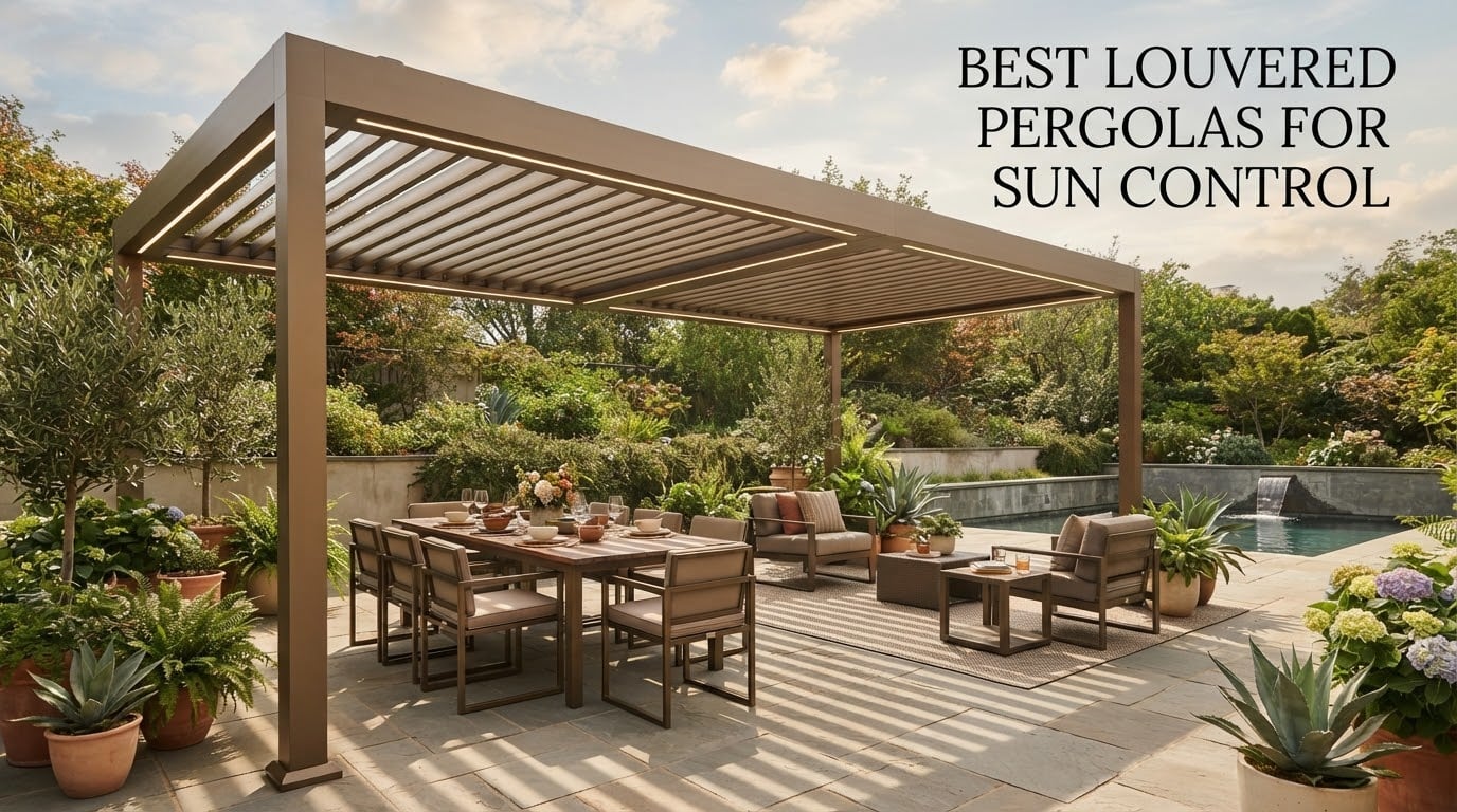 best louvered pergolas for sun control