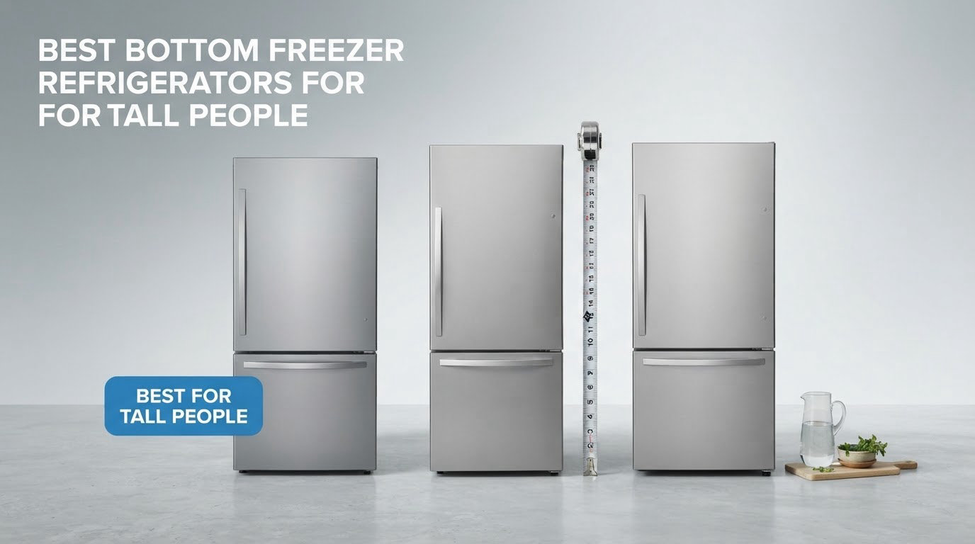 best bottom freezer refrigerators for tall people