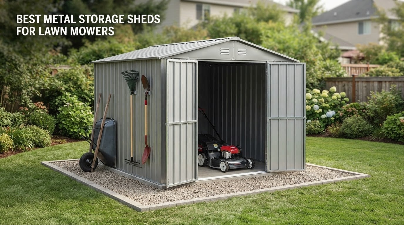 best metal storage sheds for lawn mowers