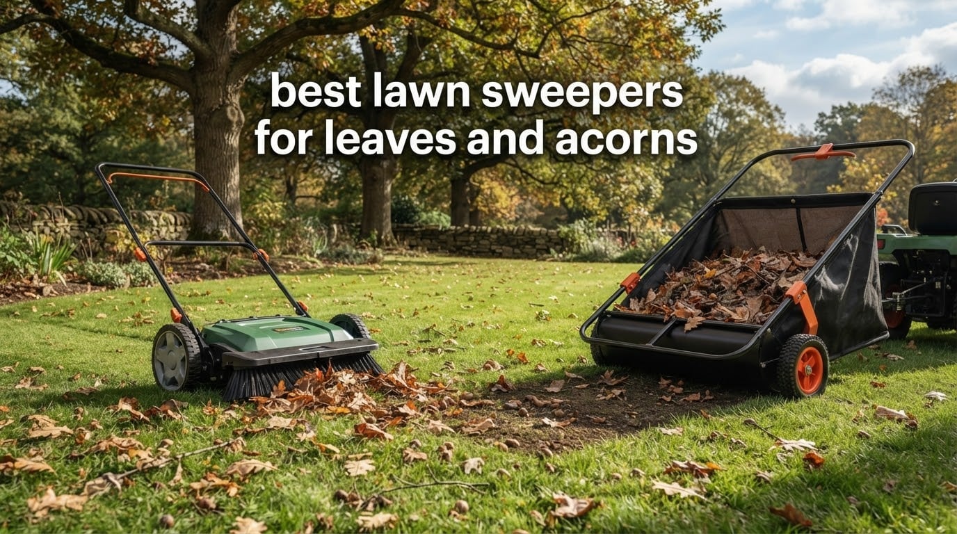 best lawn sweepers for leaves and acorns